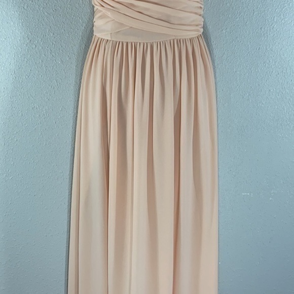 Lulu’s All Afloat Pale Pink Strapless Maxi Dress AA11 - Picture 5 of 11